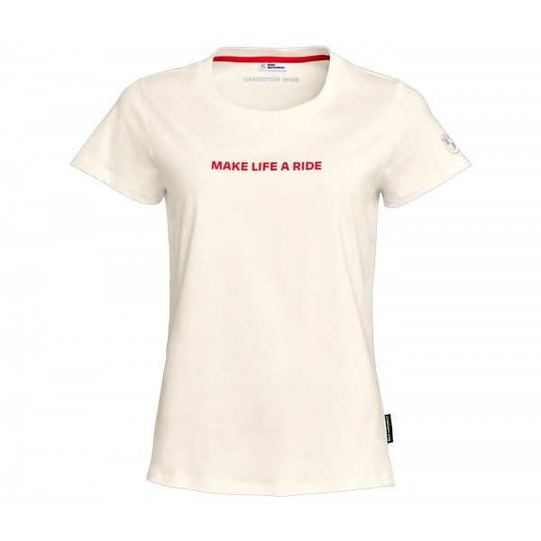 BMW Motorrad T-Shirt Make Life A Ride Γυναικείο Λευκό ΕΝΔΥΣΗ